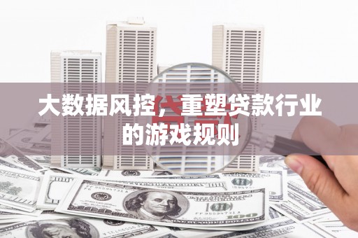 秀英大数据风控，重塑贷款行业的游戏规则