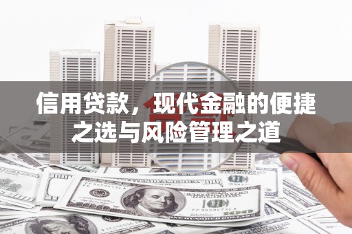 秀英信用贷款，现代金融的便捷之选与风险管理之道