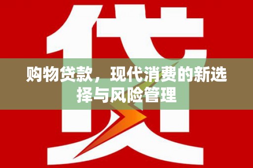 秀英购物贷款，现代消费的新选择与风险管理
