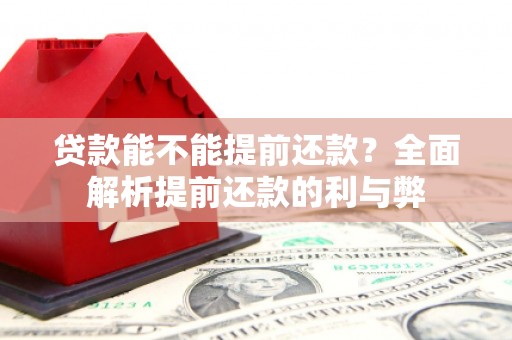 秀英贷款能不能提前还款？全面解析提前还款的利与弊