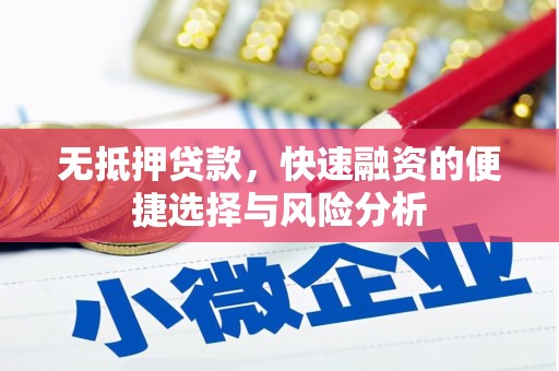 秀英无抵押贷款，快速融资的便捷选择与风险分析