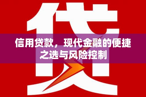 秀英信用贷款，现代金融的便捷之选与风险控制