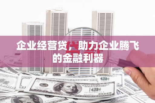秀英企业经营贷，助力企业腾飞的金融利器