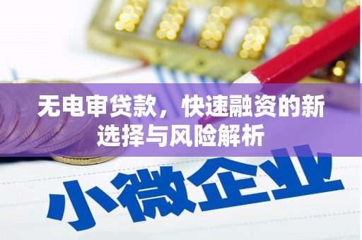 秀英无电审贷款，快速融资的新选择与风险解析