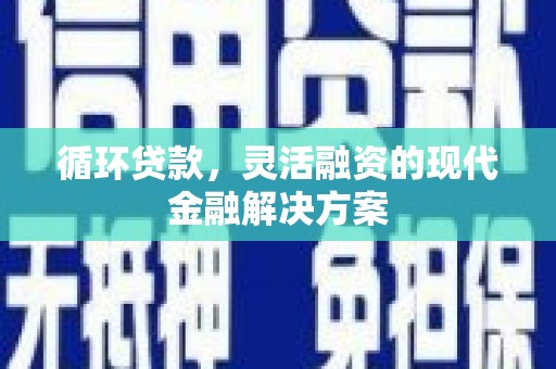 秀英循环贷款，灵活融资的现代金融解决方案