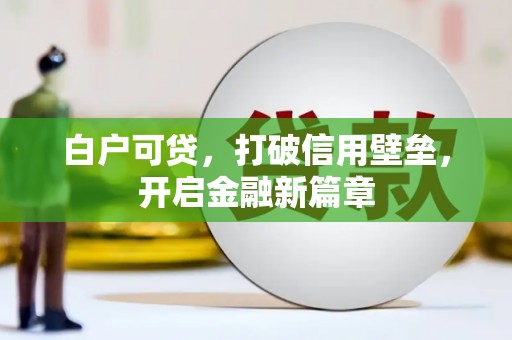 秀英白户可贷，打破信用壁垒，开启金融新篇章