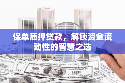 秀英保单质押贷款，解锁资金流动性的智慧之选