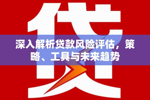 秀英深入解析贷款风险评估，策略、工具与未来趋势