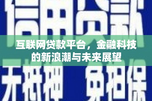 秀英互联网贷款平台，金融科技的新浪潮与未来展望