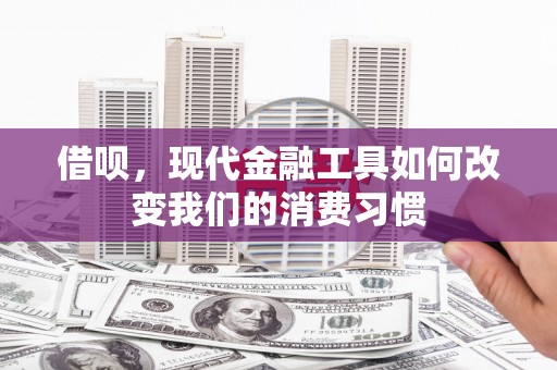 秀英借呗，现代金融工具如何改变我们的消费习惯