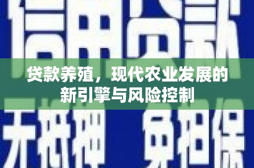 秀英贷款养殖，现代农业发展的新引擎与风险控制