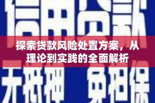 秀英探索贷款风险处置方案，从理论到实践的全面解析