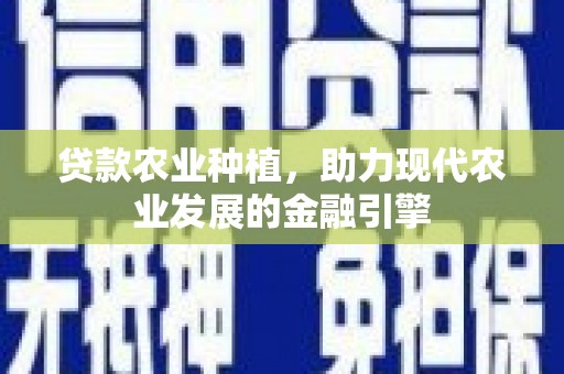 秀英贷款农业种植，助力现代农业发展的金融引擎