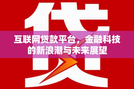 秀英互联网贷款平台，金融科技的新浪潮与未来展望
