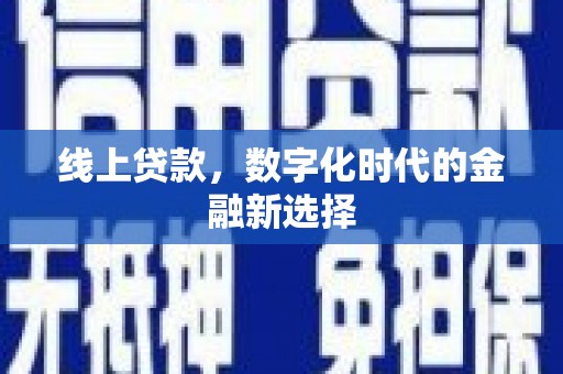 秀英线上贷款，数字化时代的金融新选择