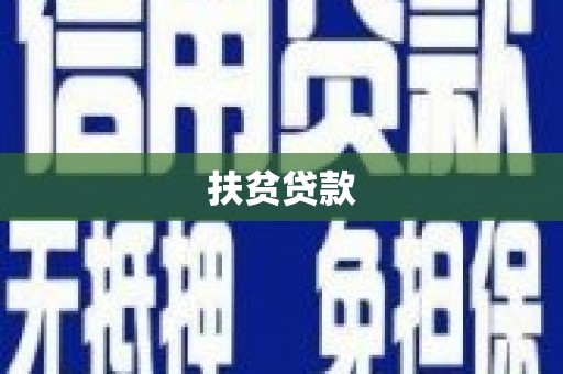 秀英扶贫贷款
